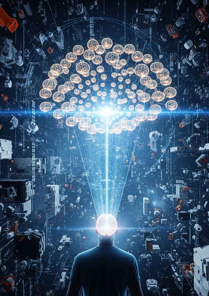 천 개의 뇌 끝단 이미지