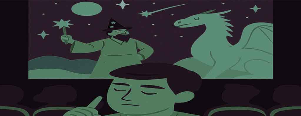 가공된 현실과 진실의 위험 표지 이미지