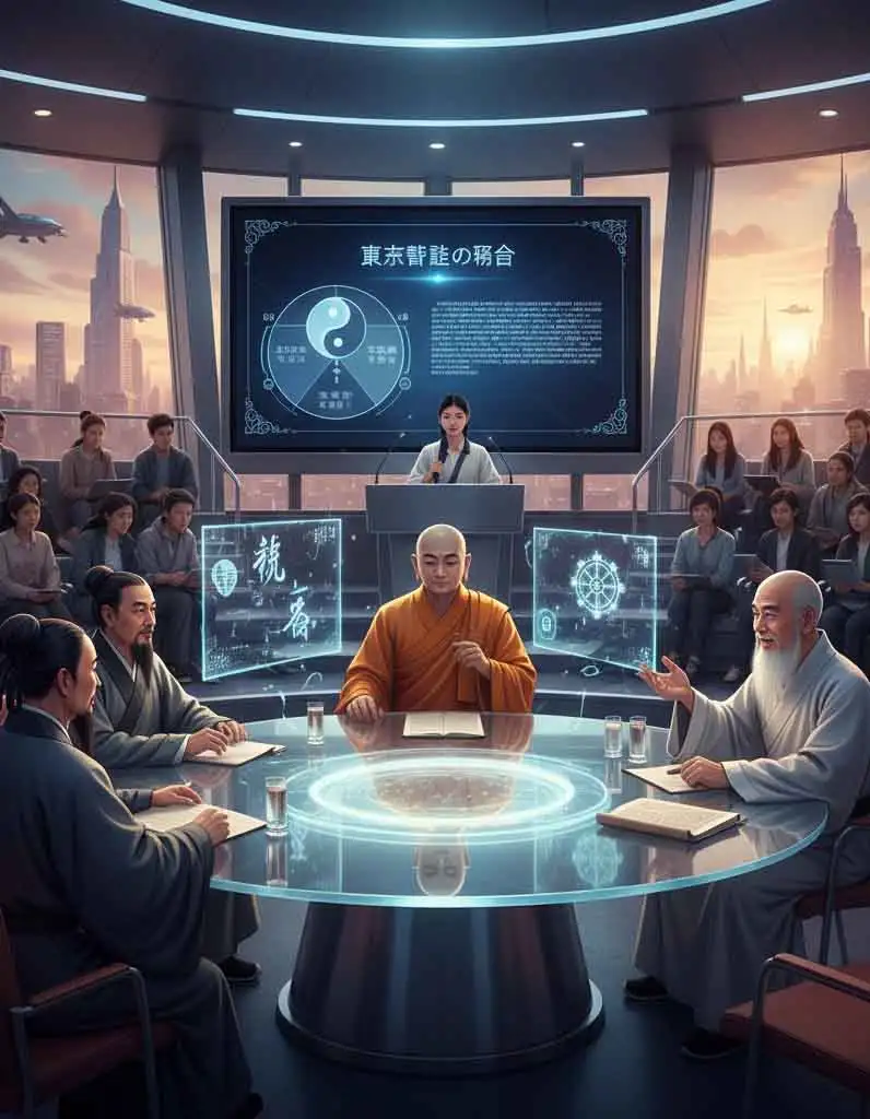 공자 노자 석가 끝단 이미지