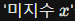 미지수x