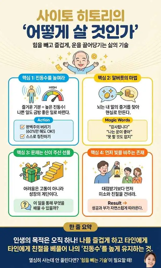 사이토 히토리의 어떻게 살 것인가 인포그래픽-1
