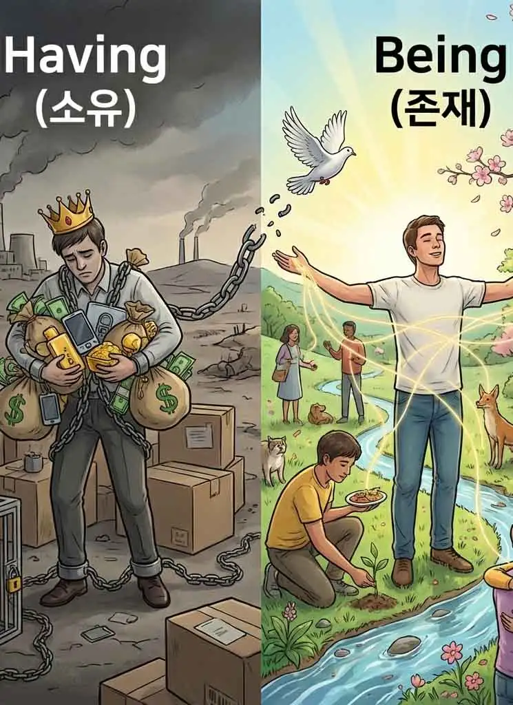 소유냐 존재냐 끝단 이미지