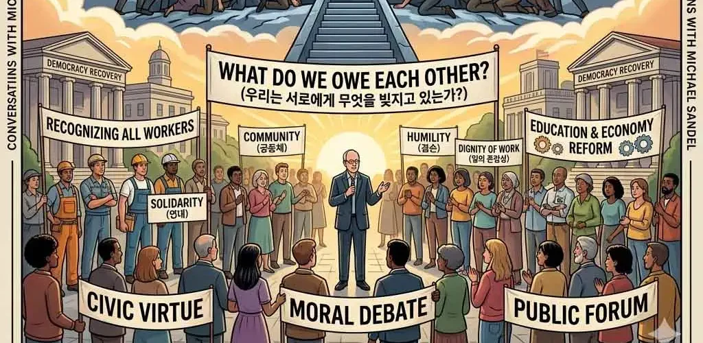 마이클 샌델과의 대화 표지 이미지