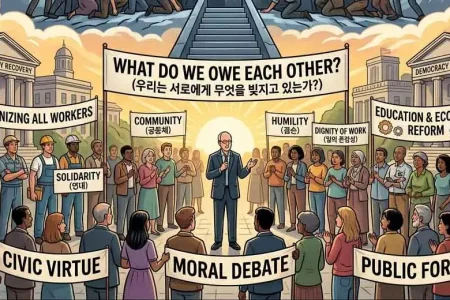 마이클 샌델과의 대화 표지 이미지